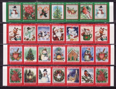 2023 ALA National & Test Design US Christmas Seal Collection, As Required