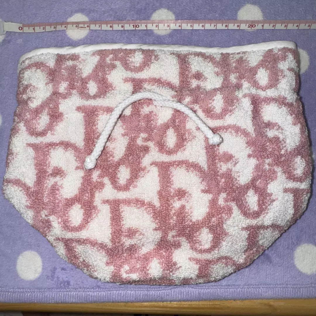 Sac à main Christian Dior trotteur pile cordon rose blanc de JP jamais utilisé
