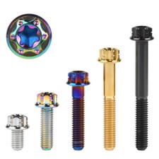 Titanium screws Inner outside Torx Head Ti Bolt M6x10/15/20/25/30/35/40/45/50mm