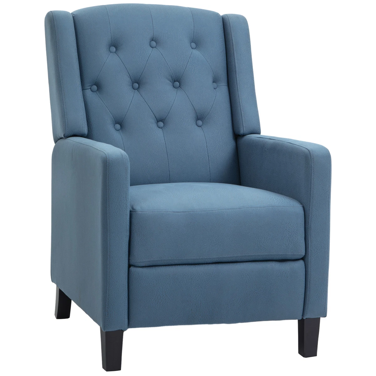 Button tufted cheap leather recliner
