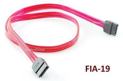 19 inch SATA-II (Serial-ATA) to SATA-II 7-Pin Red Data Cable - FIA-19