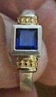 Blue Sapphire: 925/14K-Gold & Sterling Silver, Size 7.75 Lovely Ring, 5.17 Grams — photo 7