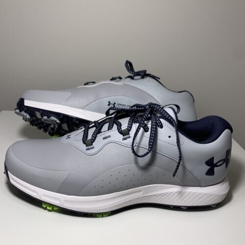 NEW Men’s UNDER ARMOUR CHARGED DRAW 2 Golf Shoes Sz 10 - Afbeelding 1 van 7