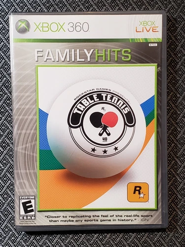 Rockstar Games Table Tennis (Xbox 360, 2006, Platinum Hits) w/ Registration Card