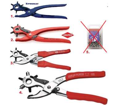 Auswahl an: Revolverlochzangen / Ösenzangen  - by KNIPEX , PROMAT