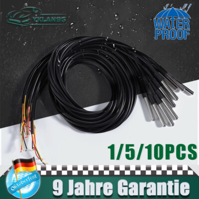 Kabel DS18B20 Digitaler Edelstahl Temperatursensor Temperaturfühler Wasserdicht
