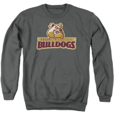 Brooklyn College Adult Crewneck Sweatshirt Distressed Logo, Charcoal, S-3XL