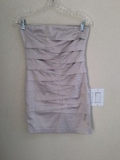 Nikibiki Strapless Light Gray Dress Size S
