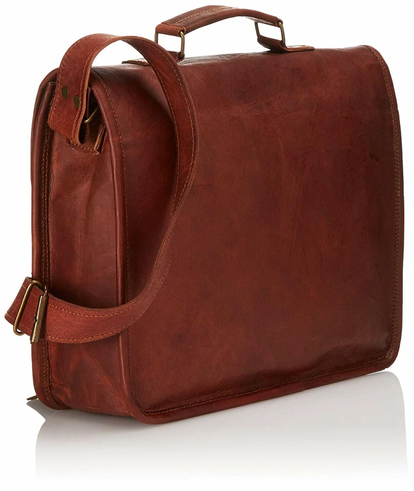 Hombre Real Hunter Cuero Vintage Portátil Mensajero Handmade Maletín Bolso Tipo - Imagen 2 de 4