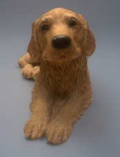 Sandicast Vtg 1983 Golden Retriever Figurine Sculpture Signed Sandra Brue 10"
