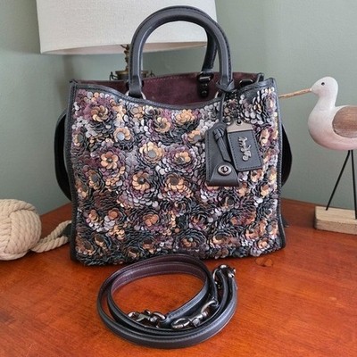 coach campus backpack - women's - oxblood/dark gunmetal Coach Rogue 30 35613 Leather Sequin Satchel Black Oxblood Bag