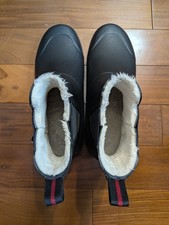 Tretorn Lily Chelsea Faux Fur Lined Black Rainboot Rain Boot Size 10 Waterproof