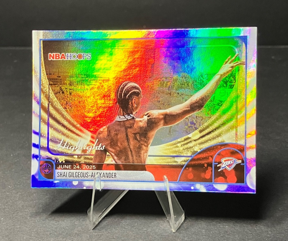 2025-26 Topps NBA Hoops - Shai Gilgeous Alexander - Rainbow Foil #268