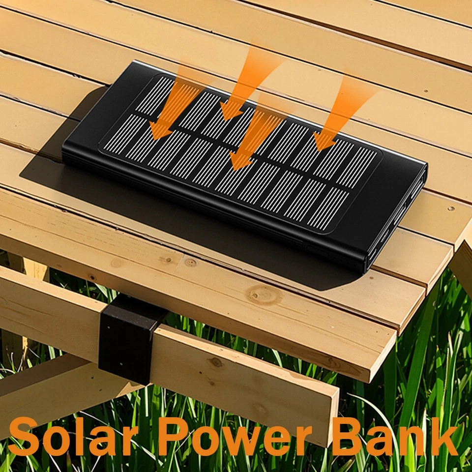 Banco de energía solar cargador portátil de 4 salidas Super 90000000 mAh 2025 para teléfono celular Foto 4 de 4