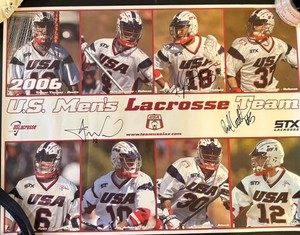 2006 Team USA Lacrosse Poster Signed
