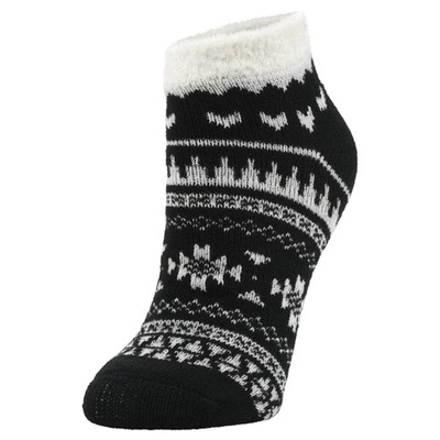 Airplus Women's Double Layer Aloe Low Cut Socks, Black Aztec, Sizes 5-10