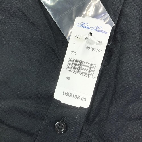 Camisa Brooks Brothers 1818 para mujer 8 negra calce clásico sin planchar con botones - Imagen 4 de 16
