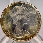 1967 Canada Silver Dollar Flying Goose 80% 0.6 oz ASW - Golden Toned!