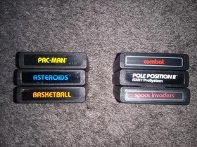 Atari 7800 Console With 6 Games Tested and Working See Pics READ BELOW