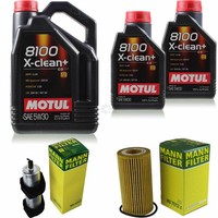 Inspektionspaket 7L Motul 8100 X-Clean+ 5W-30 FüR Audi A4 Avant 3.0 TDI Quattro