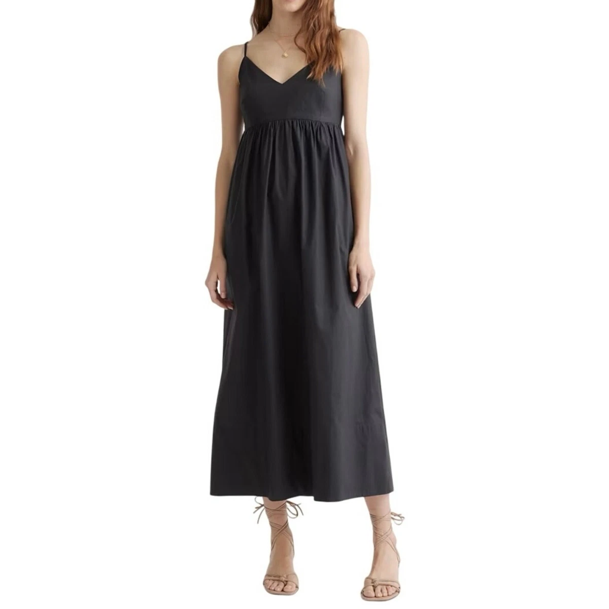 white christmas dresses Fabienne Spliced Cotton Maxi Dress