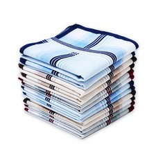 Soft Cotton Handkerchiefs for Men with Elegant Pattern in Assorted Color, 16 ...