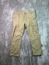 Wrangler Relaxed Fit Cargo Pants Men Size 36x30 Beige Utility Stretch