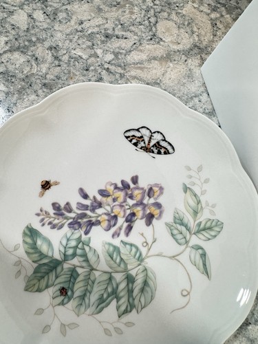 New Set of 6 Lenox Butterfly Meadow Accent Plates 9 inch Beautiful - Picture 15 of 22