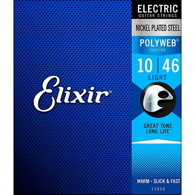 Elixir Electric Guitar Strings with POLYWEB Coating, Light (.010-.046)