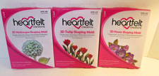 Heartfelt Creations 3D Shaping Mold - Choose Pansy Tulip Hydrangea Scrapbook NEW