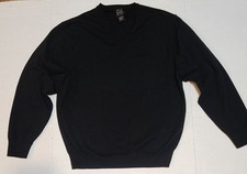 Jos. A. BANK Signature Collection Sweater Men's Size XL Pima Cotton V Neck Black