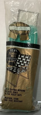Ruson/Shield Lawn Chair Webbing Re-Web Kit Green White New Open Pkg