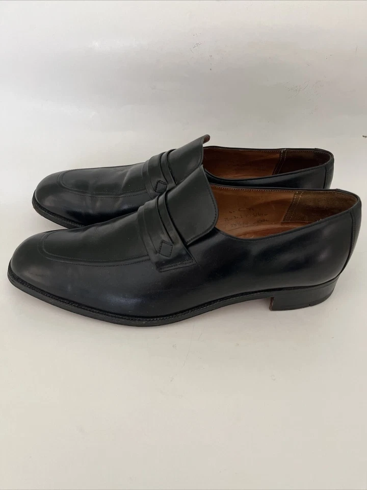 VGUC Church's Vintage Black Leather US 11 Loafers Shoes Sz UK 10 C - Image 4 of 4