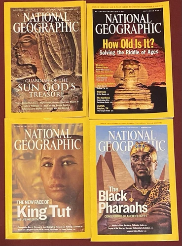 4 National Geographic Ancient Egypt Mummies Pharos, Black Pharaohs, Tut, Sun God