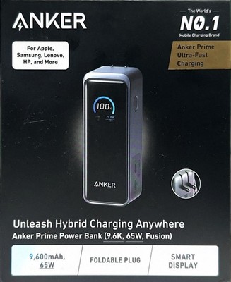 Anker 9600mAh 65W Prime Power Bank Fusion - Black