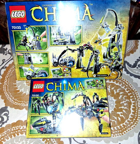 LEGO CHIMA: 70133 + 70130 Spinlyns's Cavern + Spider Stalker NEW SEALED Sets!