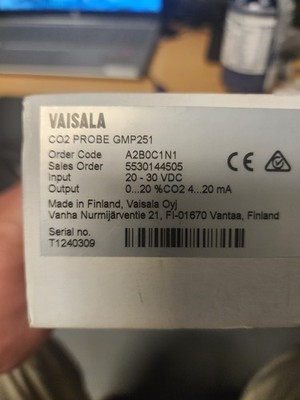Vaisala GMP251 A0C0C6N1 CO2 Probe Carbon Dioxide Sensor 0-20%  Brand New In Box