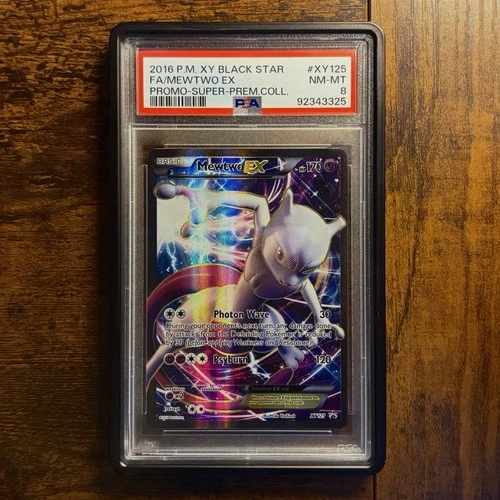 2016 MEWTWO EX XY BLACK STAR PROMO 125 PSA 8 *GUARD INCLUDED*🔥📈