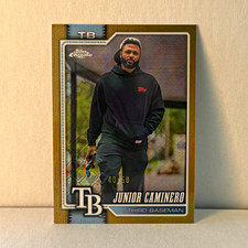 2026 Topps Chrome Junior Caminero #130 Gold Logofractor  40/50 IV VARIATION Rays