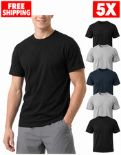 5 Pack Breathable Cotton Men's Crewneck Undershirts / All Size / Budget