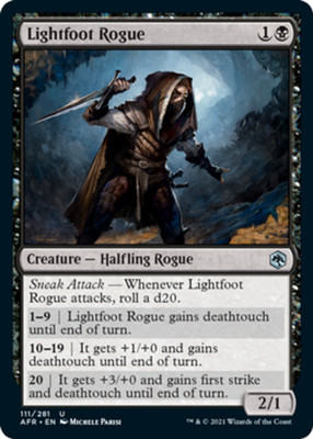 Hero Deal, English - 4 x MTG Lightfoot Rogue Adventures in the Forgotten Realms