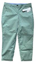 NWT Talbots The Weekend Super Soft Chino Pants Women  s Size 6P Green Pockets