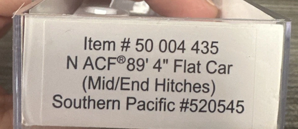 Atlas N Scale RTR #50004435 ACF 89’ 4” Flat Car Southern Pacific #520545 NIB CC - Image 2 of 4