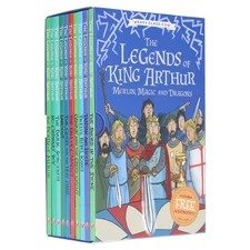 The Legends Of King Arthur 10 Books Box Set By Tracey Mayhew-Ages 7-9- Paperback