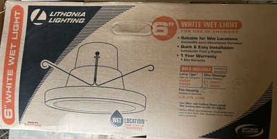Lithonia Lighting 6'' White Wet Light Recessed Finishing Trim/Bulb Model 6H20MW