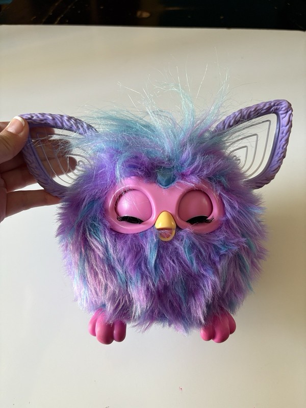Furby 2023 Plush Toy Voice Activated Purple NOT WORKING FOR PARTS ONLY