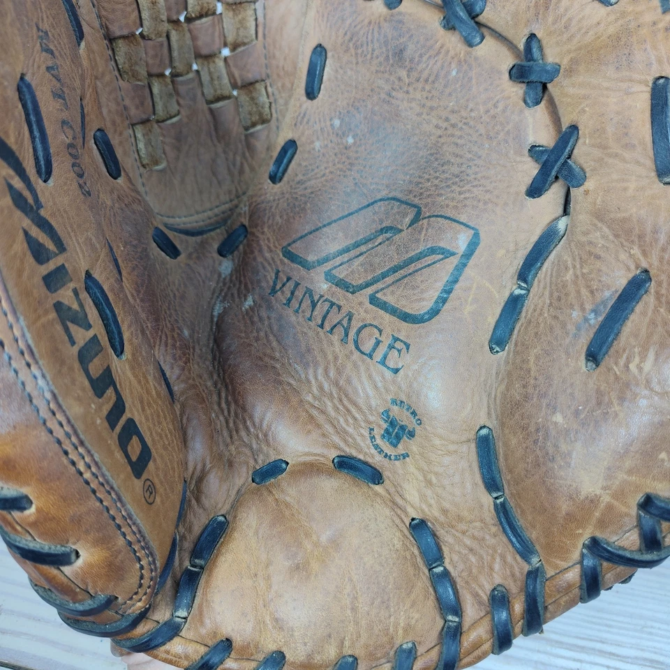 Guante de cuero derecho Mizuno Mvt C002 Softbol Catchers Foto 4 de 4