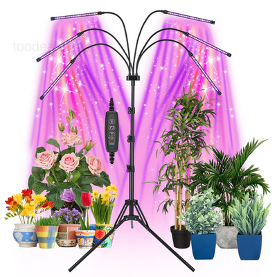 Grow Lights for Indoor Plants, LED Light Stand, Red Blue Black