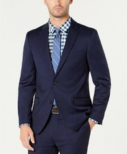 Tommy Hilfiger Mens Modern fit Wool Suit Jacket Blazer 42 R Navy Blue