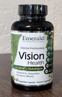 Emerald Labs Vision Health w/ Setria L-Glutathione 60 Vag Cap Exp. 9/28